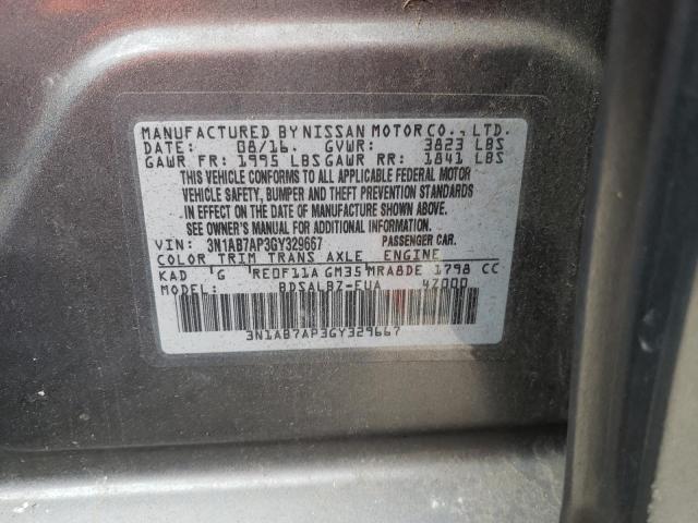 Photo 10 from auction – 2016 NISSAN SENTRA S with VIN 3N1AB7AP3GY329667
