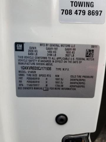 Photo 10 from auction – 2012 GMC ACADIA SLT with VIN 1GKKVRED3CJ171936