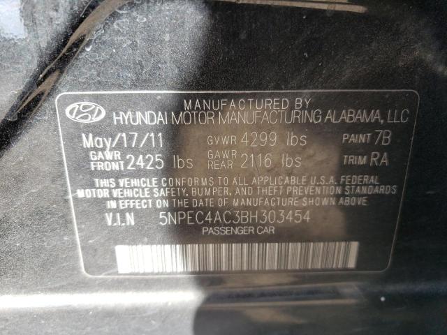 Photo 10 from auction – 2011 HYUNDAI SONATA SE with VIN 5NPEC4AC3BH303454