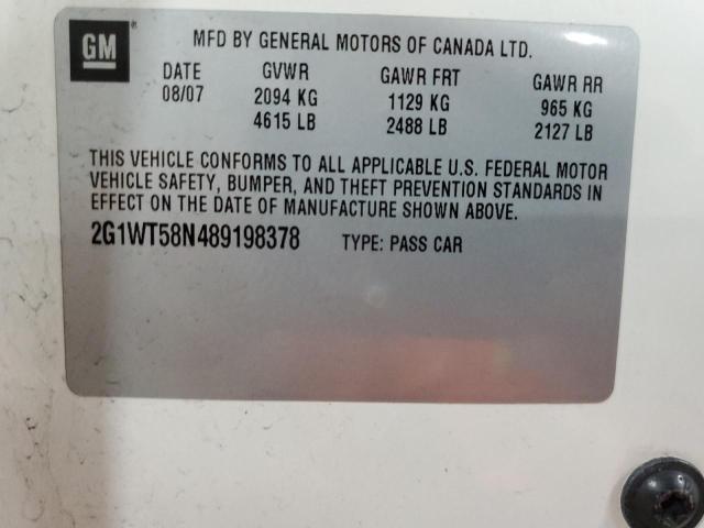 Zdjęcie 10 z aukcji – 2008 CHEVROLET IMPALA LT z VIN 2G1WT58N489198378
