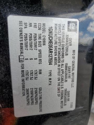 Photo 10 from auction – 2010 CHEVROLET SUBURBAN C with VIN 1GNUCHE06AR127694