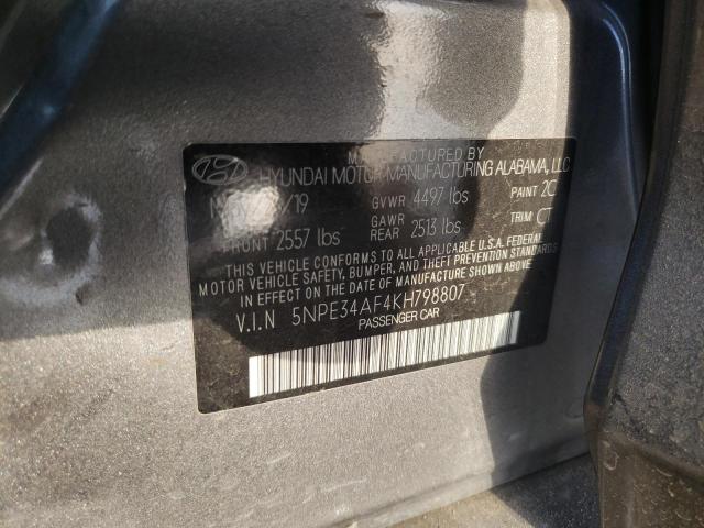 Photo 10 from auction – 2019 HYUNDAI SONATA LIM with VIN 5NPE34AF4KH798807