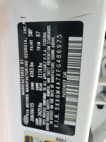 Photo 10 from auction – 2015 KIA OPTIMA LX with VIN 5XXGM4A7XFG486975