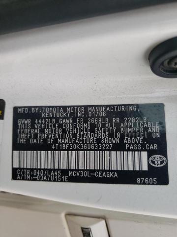 Photo 10 from auction – 2006 TOYOTA CAMRY LE with VIN 4T1BF30K36U633227