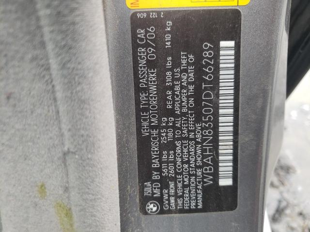Photo 10 from auction – 2007 BMW 750 with VIN WBAHN83507DT66289