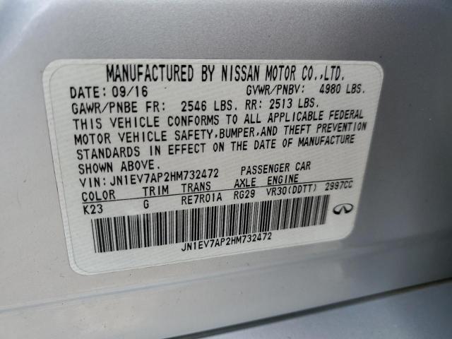 Photo 10 from auction – 2017 INFINITI Q50 PREMIU with VIN JN1EV7AP2HM732472