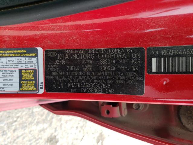 Photo 10 from auction – 2016 KIA FORTE LX with VIN KNAFK4A6XG5607628