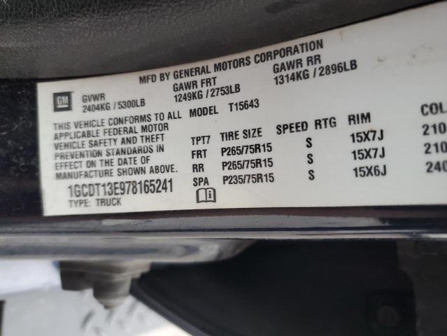 Photo 10 from auction – 2007 CHEVROLET COLORADO with VIN 1GCDT13E978165241