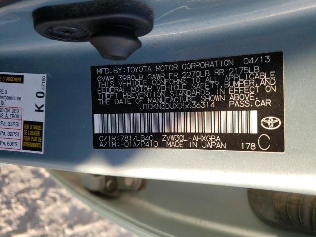 Photo 10 from auction – 2013 TOYOTA PRIUS with VIN JTDKN3DUXD5636314