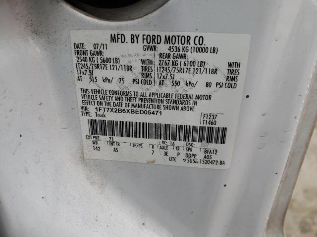 Photo 10 from auction – 2011 FORD F250 SUPER with VIN 1FT7X2B6XBED05471