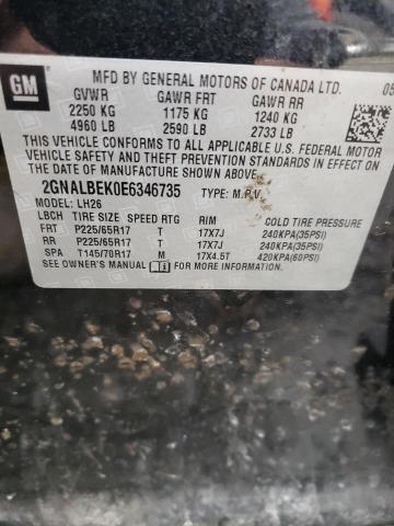 Photo 10 from auction – 2014 CHEVROLET EQUINOX LT with VIN 2GNALBEK0E6346735