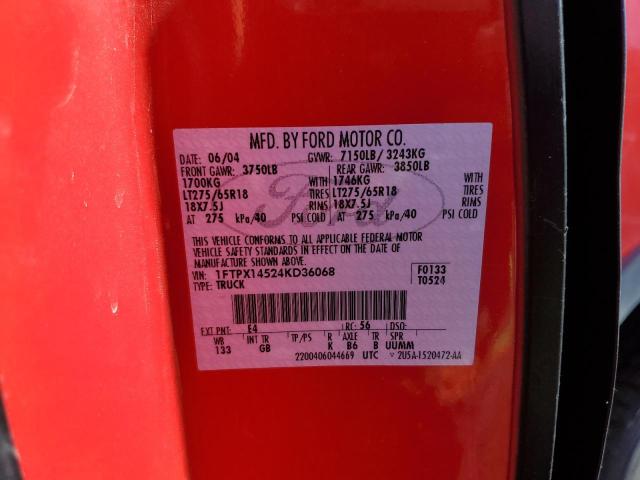 Photo 10 from auction – 2004 FORD F150 with VIN 1FTPX14524KD36068