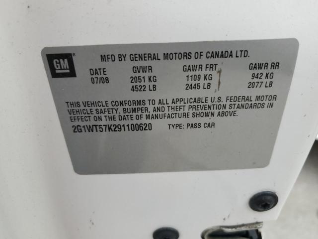 Photo 10 from auction – 2009 CHEVROLET IMPALA 1LT with VIN 2G1WT57K291100620