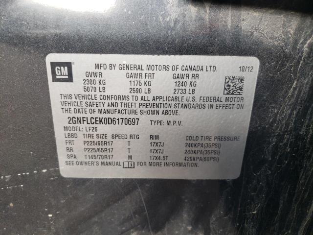 Photo 10 from auction – 2013 CHEVROLET EQUINOX LS with VIN 2GNFLCEK0D6170697