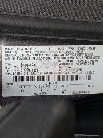 Photo 10 from auction – 2013 FORD FOCUS SE with VIN 1FADP3F26DL176066