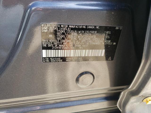 Photo 10 from auction – 2013 TOYOTA RAV4 LIMIT with VIN 2T3YFREV5DW042966