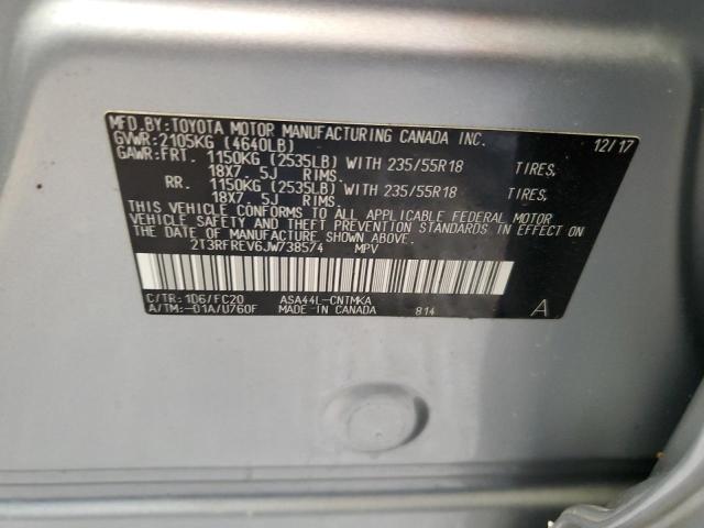 Photo 10 from auction – 2018 TOYOTA RAV4 ADVEN with VIN 2T3RFREV6JW738574