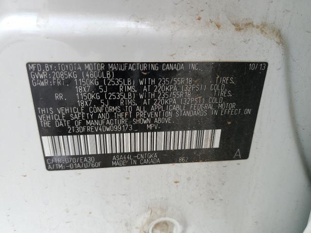 Photo 10 from auction – 2013 TOYOTA RAV4 LIMIT with VIN 2T3DFREV4DW099173