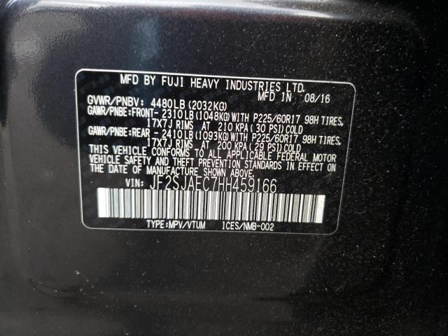 Photo 10 from auction – 2017 SUBARU FORESTER 2 with VIN JF2SJAEC7HH459166