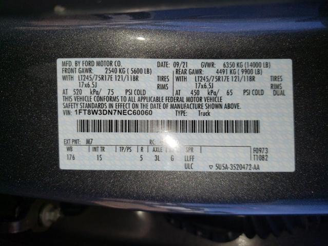 Photo 10 from auction – 2022 FORD F350 SUPER with VIN 1FT8W3DN7NEC60060