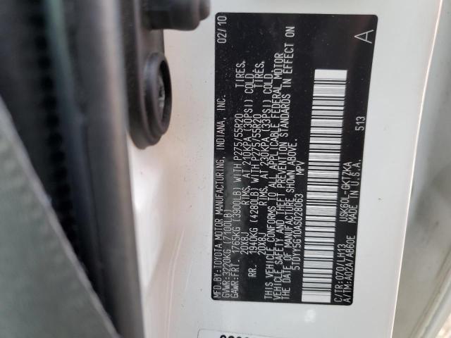 Photo 10 from auction – 2010 TOYOTA SEQUOIA PL with VIN 5TDYY5G10AS028063