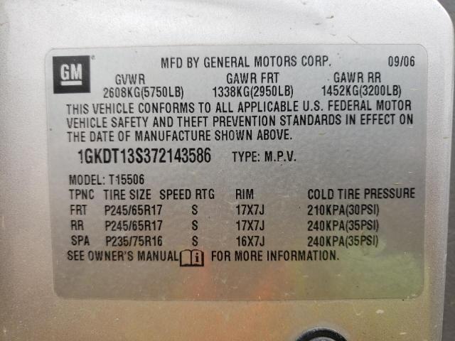 Photo 10 from auction – 2007 GMC ENVOY with VIN 1GKDT13S372143586