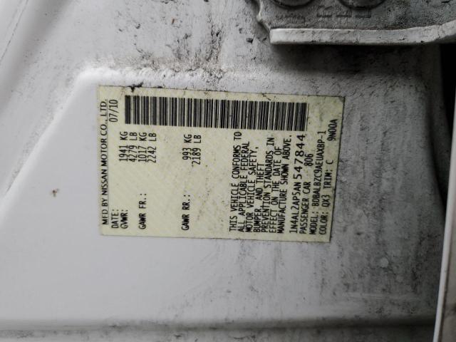 Photo 10 from auction – 2010 NISSAN ALTIMA BAS with VIN 1N4AL2AP5AN547844