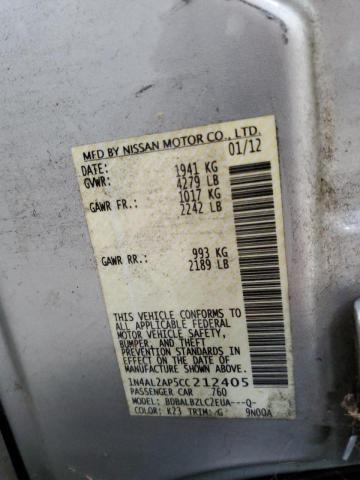 Photo 10 from auction – 2012 NISSAN ALTIMA BAS with VIN 1N4AL2AP5CC212405