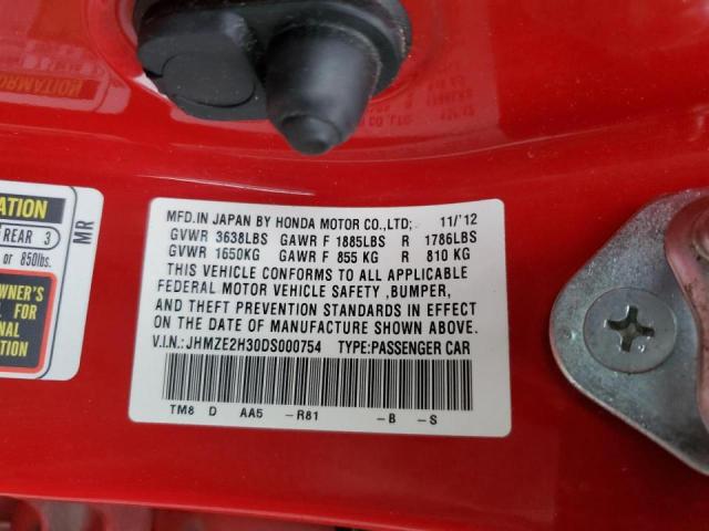 Photo 10 from auction – 2013 HONDA INSIGHT with VIN JHMZE2H30DS000754
