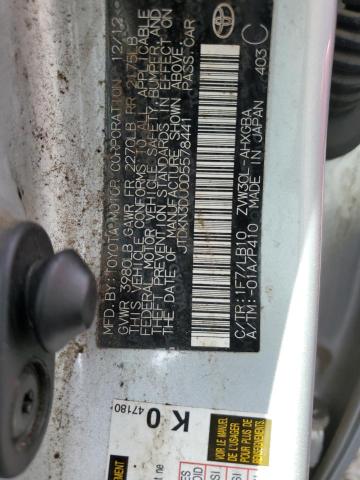 Photo 10 from auction – 2013 TOYOTA PRIUS with VIN JTDKN3DU0D5578441