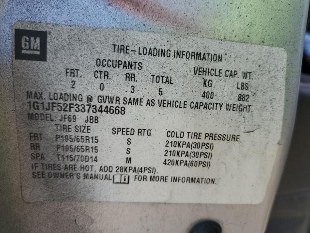 Photo 10 from auction – 2003 CHEVROLET CAVALIER with VIN 1G1JF52F337344668