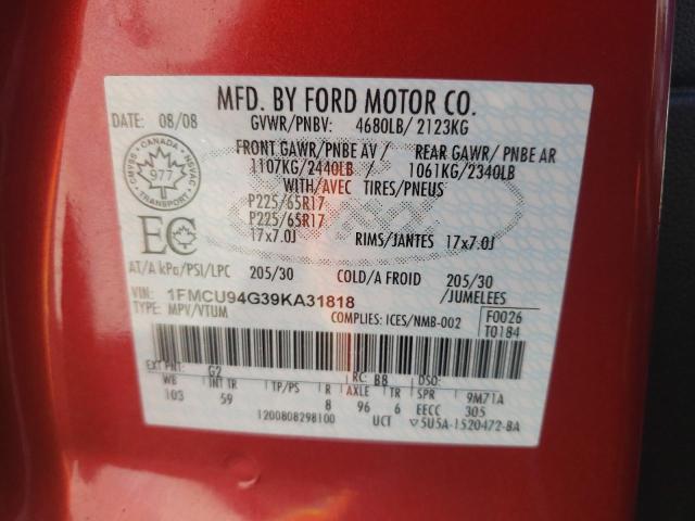 Photo 10 from auction – 2009 FORD ESCAPE LIM with VIN 1FMCU94G39KA31818