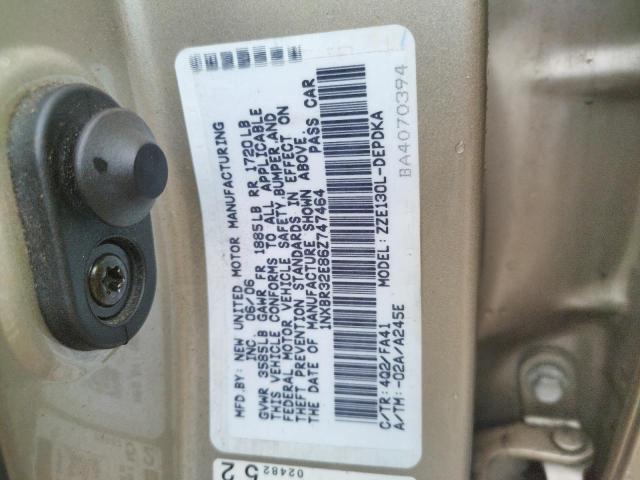Photo 10 from auction – 2006 TOYOTA COROLLA CE with VIN 1NXBR32E86Z747464