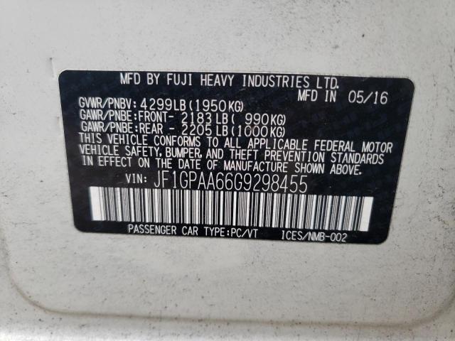 Photo 10 from auction – 2016 SUBARU IMPREZA with VIN JF1GPAA66G9298455