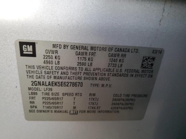 Photo 10 from auction – 2014 CHEVROLET EQUINOX LS with VIN 2GNALAEK5E6278670