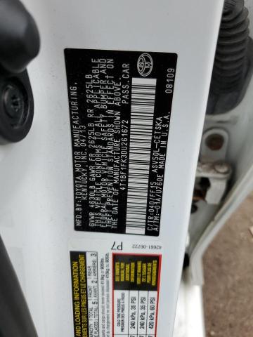 Photo 10 from auction – 2013 TOYOTA CAMRY L with VIN 4T1BF1FK3DU261672