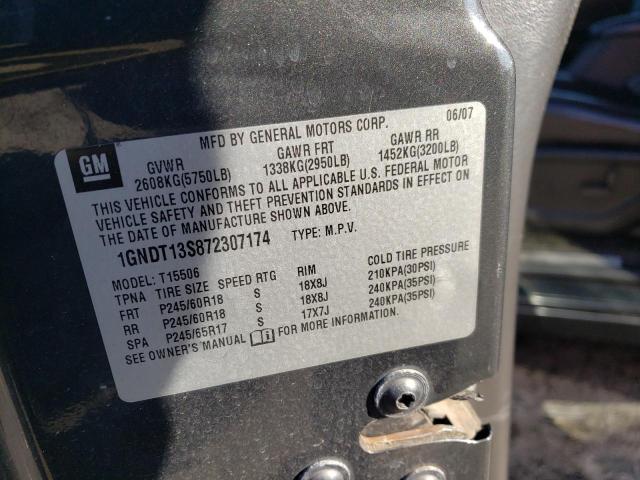 Photo 10 from auction – 2007 CHEVROLET TRAILBLAZE with VIN 1GNDT13S872307174