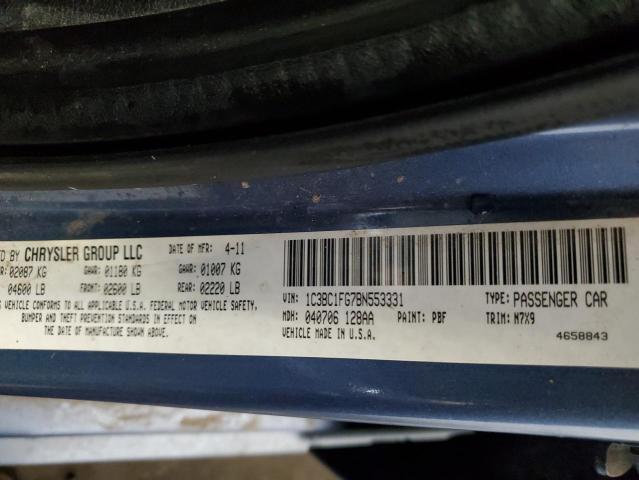 Photo 10 from auction – 2011 CHRYSLER 200 TOURIN with VIN 1C3BC1FG7BN553331