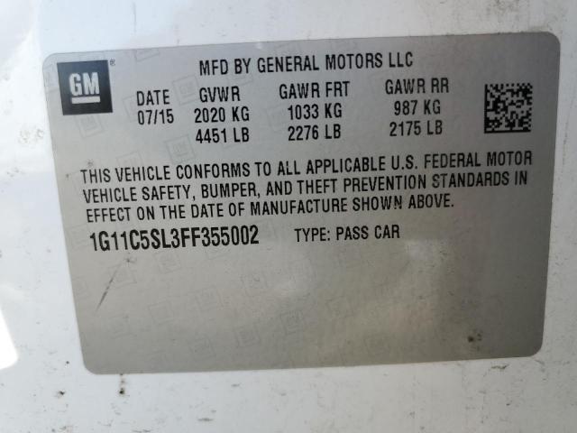 Photo 10 from auction – 2015 CHEVROLET MALIBU 1LT with VIN 1G11C5SL3FF355002