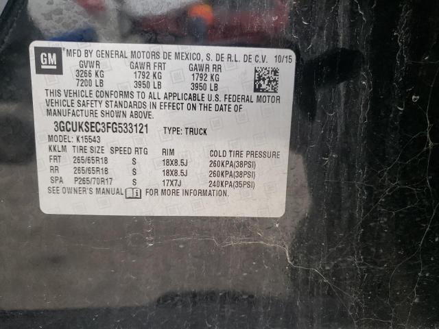 Photo 10 from auction – 2015 CHEVROLET SILVERADO with VIN 3GCUKSEC3FG533121