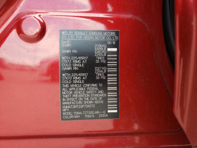 Photo 13 from auction – 2016 NISSAN ROGUE S with VIN KNMAT2MT2GP734572