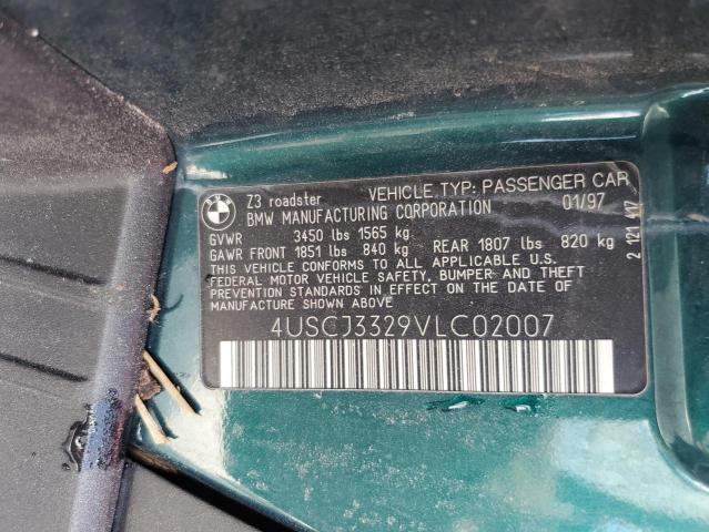 Photo 10 from auction – 1997 BMW Z3 2.8 with VIN 4USCJ3329VLC02007