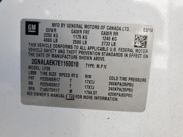 Photo 10 from auction – 2014 CHEVROLET EQUINOX LS with VIN 2GNALAEK7E1160018