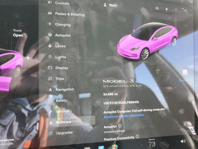 Photo 8 from auction – 2020 TESLA MODEL 3 with VIN 5YJ3E1EA5LF806413