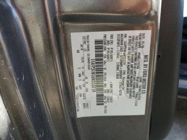 Photo 10 from auction – 2006 FORD FOCUS ZX3 with VIN 1FAFP31N16W253759
