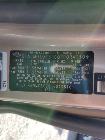 Photo 10 from auction – 2015 KIA SEDONA EX with VIN KNDMC5C13F6049810