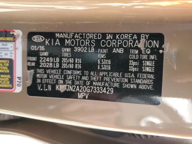 Photo 10 from auction – 2016 KIA SOUL with VIN KNDJN2A20G7333429