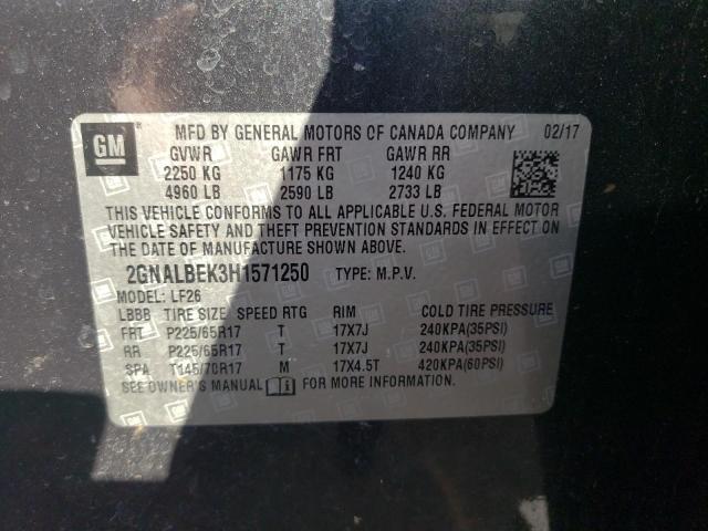 Photo 10 from auction – 2017 CHEVROLET EQUINOX LS with VIN 2GNALBEK3H1571250