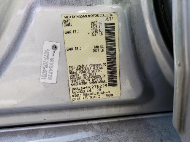 Photo 10 from auction – 2017 NISSAN ALTIMA 2.5 with VIN 1N4AL3AP5HC276229