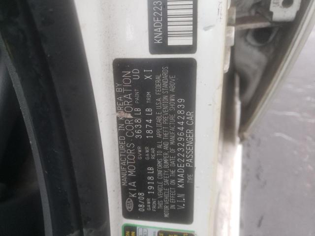 Photo 10 from auction – 2009 KIA RIO BASE with VIN KNADE223296442839
